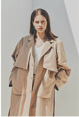 Linen Longline Coat with Relaxed Belted Silhouette