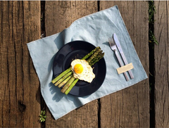 Mantel individual de lino y algodón