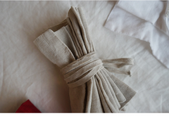 Bufanda plisada de lino y algodón