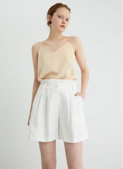 Women's Linen Cami Top with Double Strap Back and Relaxed Fit – Lightweight and Breathable