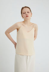 Women's Linen Cami Top with Double Strap Back and Relaxed Fit – Lightweight and Breathable