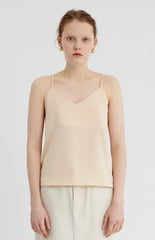 Women's Linen Cami Top with Double Strap Back and Relaxed Fit – Lightweight and Breathable