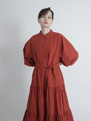 Sleeveless Linen Midi Dress With Straight Neckline And Waist Tie