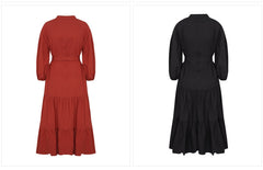 Sleeveless Linen Midi Dress With Straight Neckline And Waist Tie