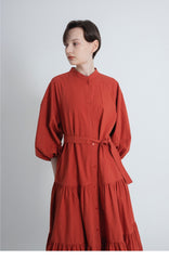 Sleeveless Linen Midi Dress With Straight Neckline And Waist Tie