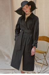 Linen Midi Dress With Button-Down Front, Belted Waist, And Raglan Puff Sleeves