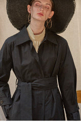 Linen Midi Dress With Button-Down Front, Belted Waist, And Raglan Puff Sleeves