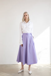 Relaxed-Fit Linen Shirt With Long Sleeves And Tailored Cuffs