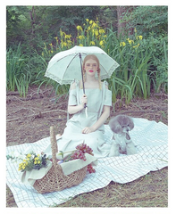 Pleated Cold-Shoulder Linen Dress with Bow Strap and Midi Hemline