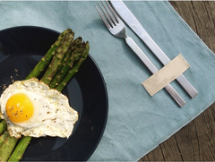 Mantel individual de lino y algodón