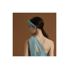 Asymmetric Tiered Linen Dress with Shoulder Tie Detail