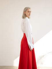 Relaxed-Fit Linen Shirt With Long Sleeves And Tailored Cuffs