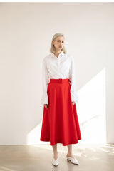 Relaxed-Fit Linen Shirt With Long Sleeves And Tailored Cuffs