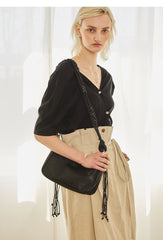 Relaxed-Fit Linen Blouse With Wide Neckline And Puff Half Sleeves