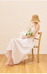 High-Waisted Linen Midi Skirt With Waist Belt And Pleated Front Panel