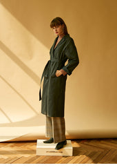 Longline Linen Blazer for Women with Waist Belt and Oversized Fit – Lightweight Layering Coat