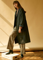 Longline Linen Blazer for Women with Waist Belt and Oversized Fit – Lightweight Layering Coat