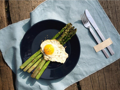 Mantel individual de lino y algodón