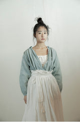 Falda larga cruzada de lino y algodón Patricia