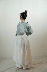 Falda larga cruzada de lino y algodón Patricia