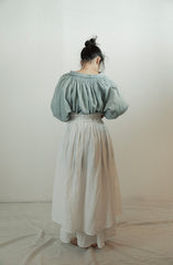 Falda larga cruzada de lino y algodón Patricia