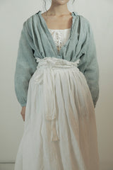 Falda larga cruzada de lino y algodón Patricia