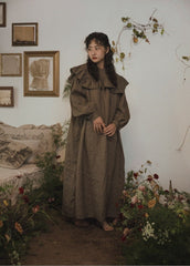 Vestido sin mangas de lino y algodón Frances