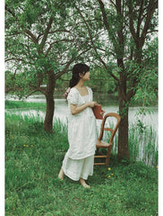 Pantalones de algodón y lino Suri