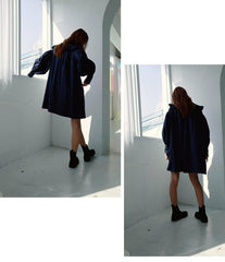 Elegant Puff Sleeve Linen Mini Dress with Ruffle Collar