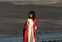 Gabardina de lino y algodón Colleen para mujer