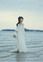 Agnes Long Sleeve Linen Cotton Dress