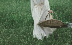 Vestido largo de lino y algodón Linda