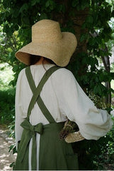 Hannah Linen Cotton Pinafore Dress