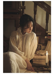 Vestido largo de lino y algodón Elsa