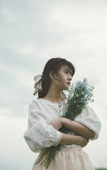 Vestido largo de lino y algodón Linda