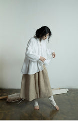 Camisa de manga larga Patricia de lino y algodón