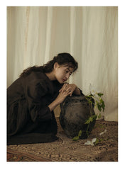 Vestido largo Katherine de lino y algodón