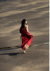 Gabardina de lino y algodón Colleen para mujer