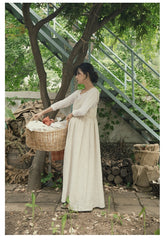 Vestido sin mangas de lino y algodón Rebecca