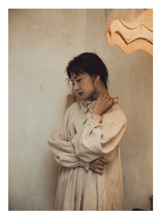 Vestido sin mangas de lino y algodón Maisy