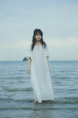 Agnes Long Sleeve Linen Cotton Dress