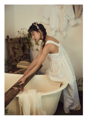 Antonia Linen Cotton Maxi Slip Dress