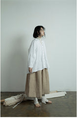 Camisa de manga larga Patricia de lino y algodón