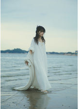 Vestido largo de lino Hailey