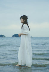 Agnes Long Sleeve Linen Cotton Dress