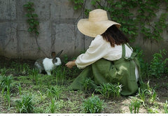 Hannah Linen Cotton Pinafore Dress