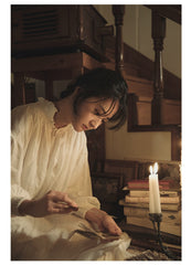 Vestido largo de lino y algodón Elsa