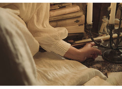 Vestido largo de lino y algodón Elsa