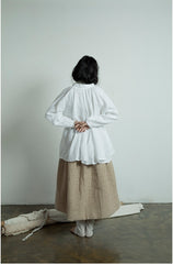 Camisa de manga larga Patricia de lino y algodón