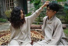 Vestido camisero midi de lino y algodón Caitlin